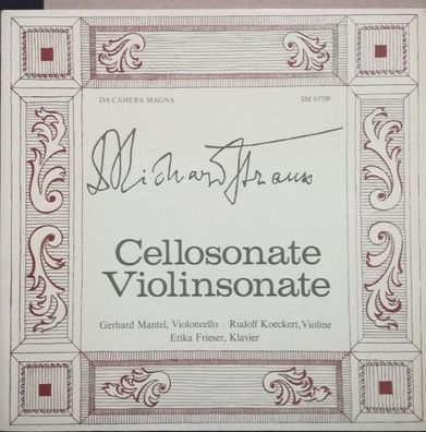 Da Camera Magna SM 93709 - Richard Strauss, Gerhard Mantel, Rudolf Koeckert, Eri