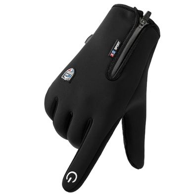 Winterhandschuhe Männer Frauen, Wasserdichte Touchscreen Handschuhe Warm Schwarz