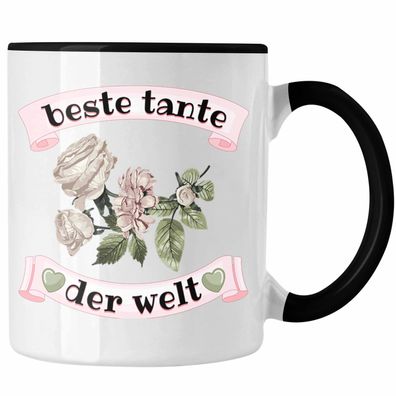Trendation - Beste Tante Der Welt Geschenk Tasse Lustiger Spruch Geste Geschenkidee