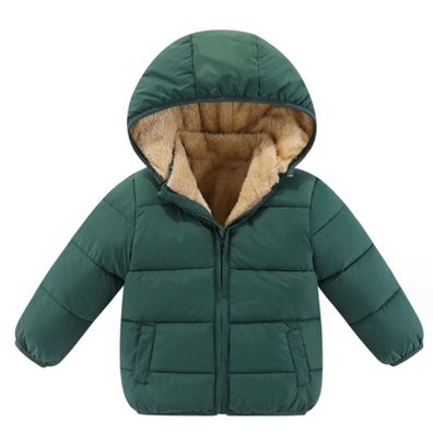 Baby Mädchen Jungen Winter Fleece Jacken mit Kapuze Kleinkind Baumwolle Stil2