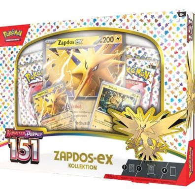 Pokemon Karmesin & Purpur Pokemon 151 Zapdos ex Kollektion (deutsch) - 4 Booster Pack