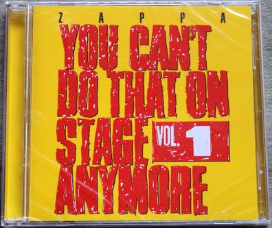 Zappa - You Can´t Do That On Stage Anymore Vol. 1 (2xCD) 0238772) (Neu + OVP)