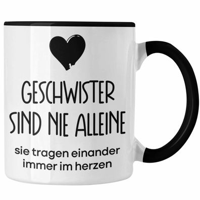 Trendation - Geschwister Sind Nie Alleine Tasse Geschenk Bruder Schwester Geschenkide