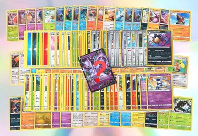 151 Pokemon-Karten - Deutsch - zufällig Sortiert und gemischt - inklusive 50 Rare & 1