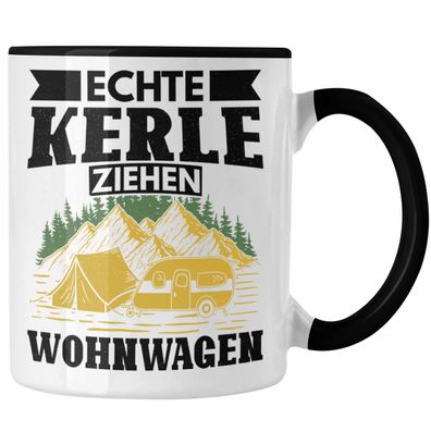 Trendation - Echte Kerle Ziehen Wohnwagen Wohnmobil Tasse Geschenk Camper Wohnmobilfa