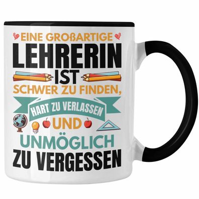 Trendation - Lehrerin Abschiedsgeschenk Tasse Geschenk zum Abschied Klassenlehrerin B