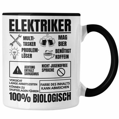 Trendation - Elektriker Tasse Geschenk Elektromeister Lustiger Spruch Männer Geschenk