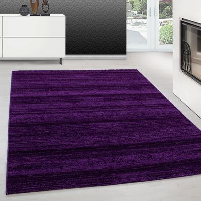 Teppich modern design teppich Rechteck Pflegeleicht Uni Farbe Meliert Lila