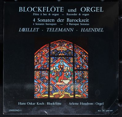 Unisono (2) UNS 22357 - Blockflöte Und Orgel - 4 Sonaten Der Barockzeit