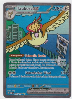 Pokemon - Tauboss ex 225/197 OBF DE - Full Art - NM Deutsch
