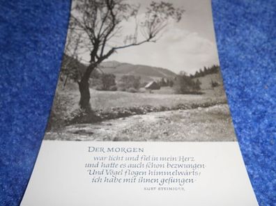 Postkarte-Karte mit Spruch- Oberlausitzer Kunstverlag- Der Morgen war licht