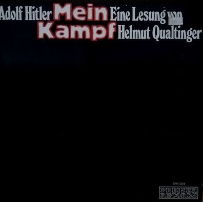 Preiser Records SPR 3224 - Mein Kampf - Eine Lesung Von Helmut Qualtinger