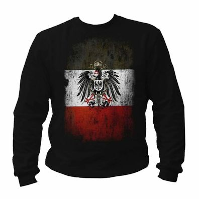 Deutsches Reich Deutschland Schwarz/ Weiß/ Rot Pullover Pulli Sweatshirt S-4XL