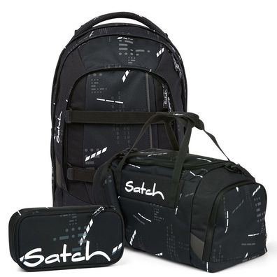 satch Set aus pack + Schlamperbox + Sporttasche, Ninja Matrix, Mädchen & Jungen