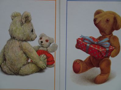 2 Old Bear and friends Jane Hissey Grußkarten 90er Jahre Liebe Freundschaft