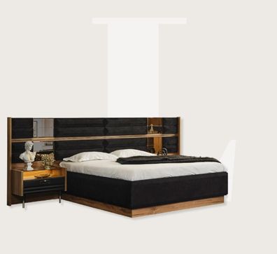 Modernes Bett Schwarz Design Luxus Doppelbett Design Betten Möbel Neu
