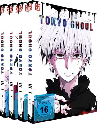 Tokyo Ghoul - Staffel 1 - Gesamtausgabe - Bundle Vol.1-4 - DVD - NEU