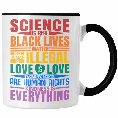 LGBT Tasse Geschenk fér Schwule Lesben Transgender Science Is Real Black Lives Regenb