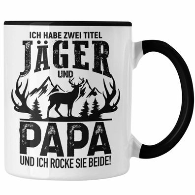 Jäger und Papa Geschenk Tasse Vatertag Geschenkidee fér Jäger Männer Spruch