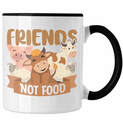 Veganer Tasse Geschenk Friends Not Food Vegan Geschenkidee Lustiger Spruch Vegane Leb