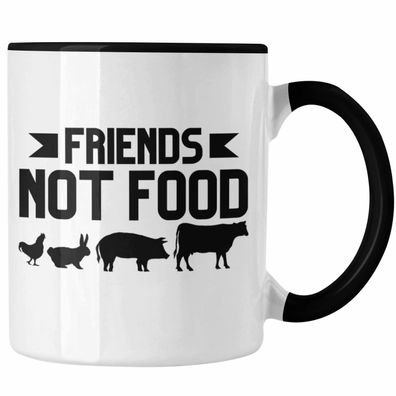 Veganer Tasse Geschenk Friends Not Food Vegan Geschenkidee Lustiger Spruch Vegane Leb