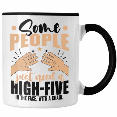 High Five Ins Gesicht Tasse Geschenk Sarkasmus Ironie Erwachsener Humor Geschenkidee