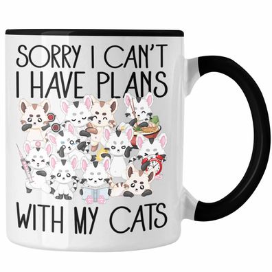 I Have Plans With My Cats Tasse Geschenk Katzenbesitzerin Katzen-Liebahberin Geschenk