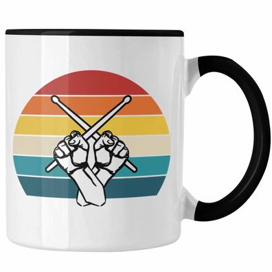 Retro Schlagzeug-Spieler Geschenk Tasse Grafik fér Schlagzeuger