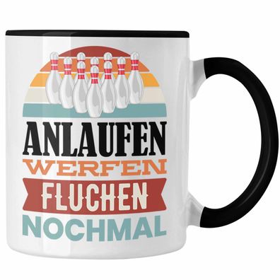 Bowling Tasse Geschenk Anlaufen Werfen Fluchen Nochmal Bowling Kegeln Meister GEschen