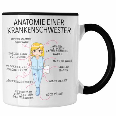 Anatomie Krankenschwester Tasse Geschenk Lustige Geschenkidee Beste Krankenschwester