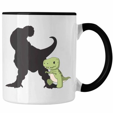 Lustige Dino Tasse Geschenk Schatten Dinosaurier T-Rex Grafik Jungs Jungen Geschenkid