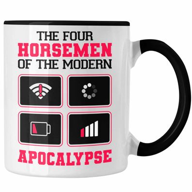 Moderne Apocalypse Tasse Geschenk Kein WLAN Laden Symbol Akku Schwach Kein Netz