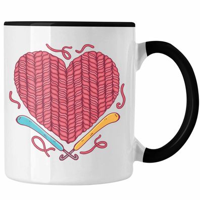 Häkeln Tasse Geschenk Valentinstag Geschenkidee Mama Oma Herz Häckeln Stricken