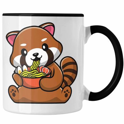 Ramen Roter Panda Tasse Musik Kinder Geschenkidee fér Jungs Mädchen Lustige Grafik Nu