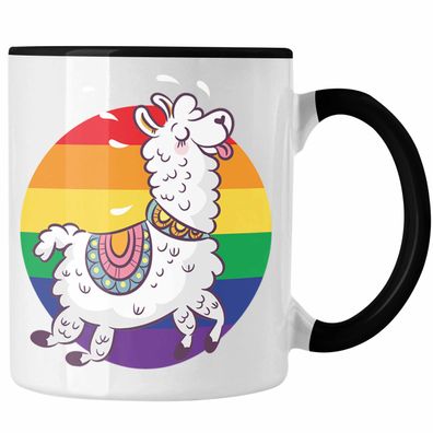 Regenbogen Tasse Geschenk LGBT Schwule Lesben Transgender Grafik Pride Tolles Llama