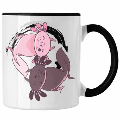 Axolotl Tasse Grafik Lustig Geschenkidee Schwanzlurch Tiere Geschenk Ying Yang Zeiche