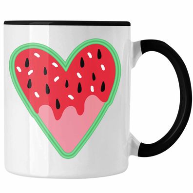 Melone Grafik Tasse Geschenk Sommer Geschenkidee Melonen-Liebhaber Herz