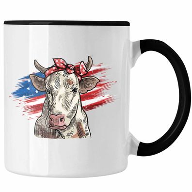 Amerikanische Kuh Tasse Geschenk fér Landwirt Bauern Geschenkidee Geburtstag Frauen