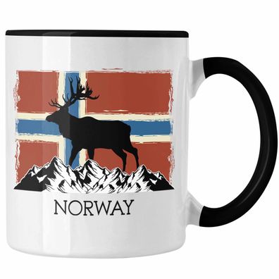 Norwegen Geschenke Tasse Flagge Nordkap Elch Norway