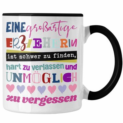 Großartige Erzieherin Tasse Geschenk Abschied Kindergärtnerin Geschenkidee Spruch