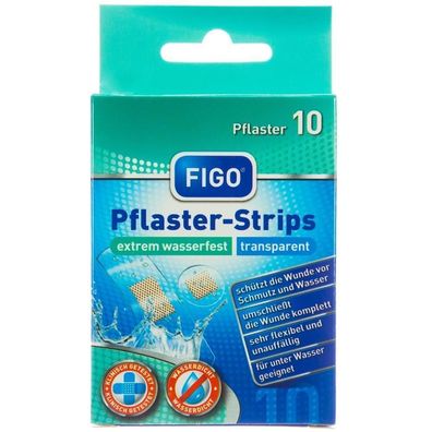Stammartikel Figo Pflaster- Strips 10er extrem wasserfest Pflasterstrips Pflasterp...