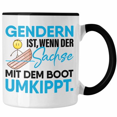 Gendern Spruch Tasse Geschenk Humor Sachse Mit Dem Boot Umkippt Fun Witzige Spréche