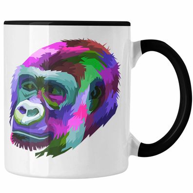 Chimpanse Tasse Geschenk Polygon Grafik