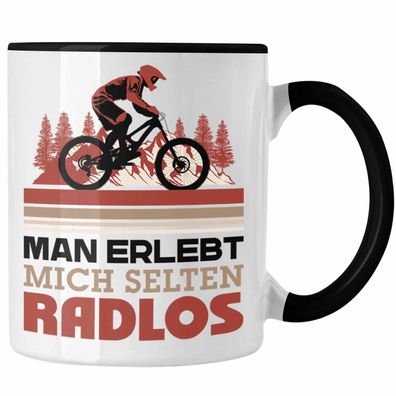 Mountainbiker Tasse Geschenk Spruch Männer Man Erlebt Mich Selten Radlos