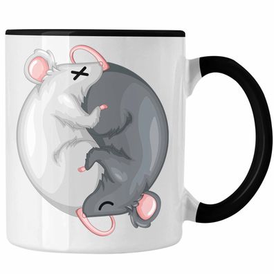 Maus Ratten Yin Yang Tiere Zeichen Japan Geschenk