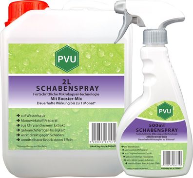 PVU 2L + 500ml Schaben Spray gegen Kakerlaken bekämpfen mit Langzeitwirkung