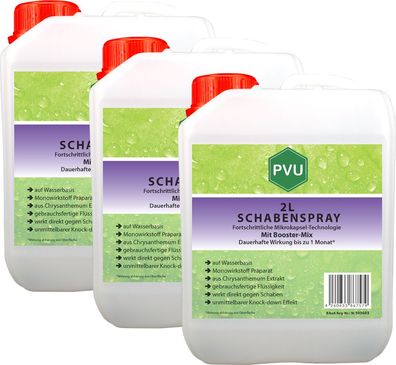 PVU 3x2L Schaben Spray gegen Kakerlaken bekämpfen mit Langzeitwirkung