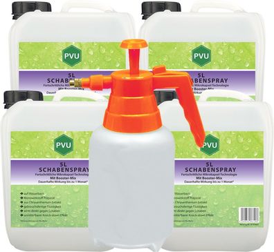 PVU 4x5L+ 2L Sprüher Schaben Spray gegen Kakerlaken bekämpfen mit Langzeitwirkung