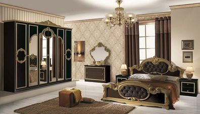 Schlafzimmer Set Barocco in Schwarz