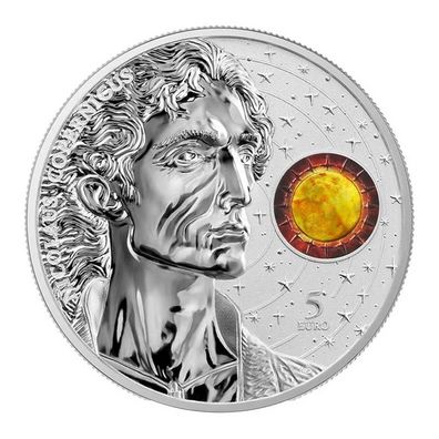 Silbermünze Malta Copernicus 2023 1 oz Silber 999 5 Euro Silber Stempelglanz